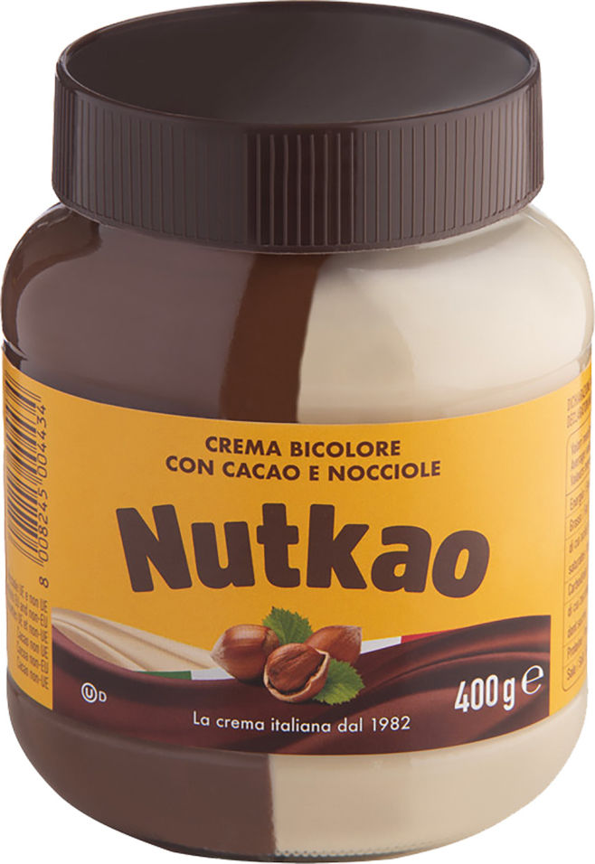 Паста Nutkao Шоколадно-молочная с лесным орехом 400г