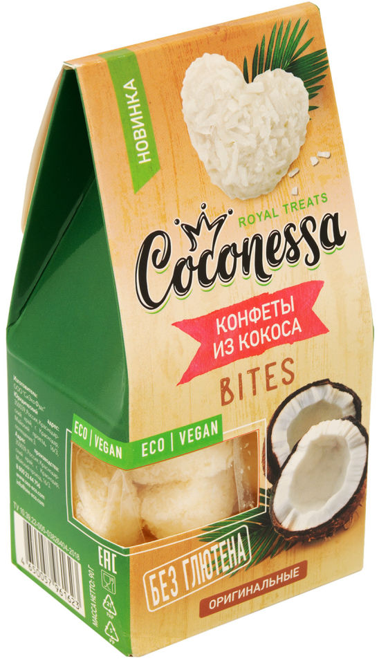 Конфеты кокосовые Coconessa оригинальные 90г