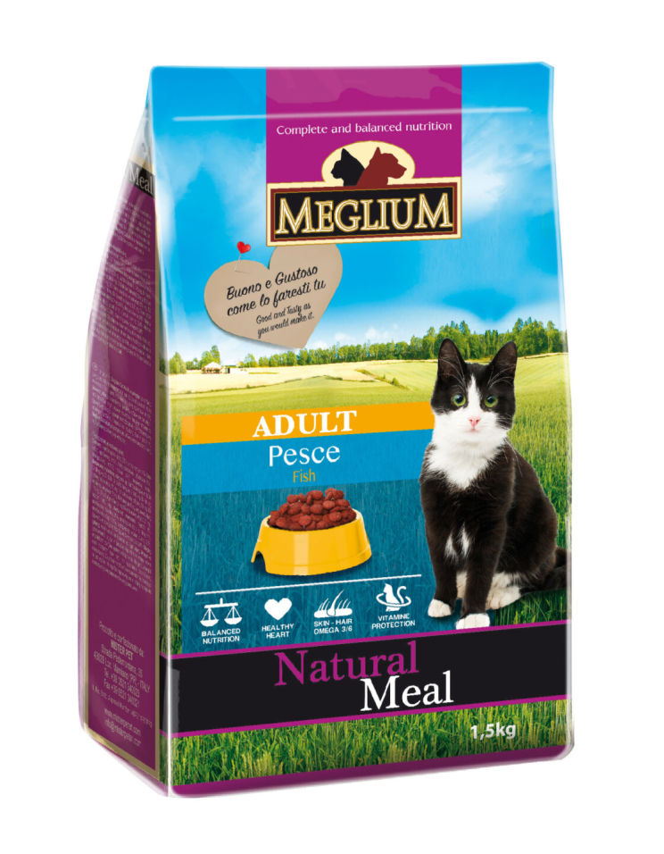 Сухой корм для кошек Meglium Adult для чувствительного пищеварения Рыба 1.5кг