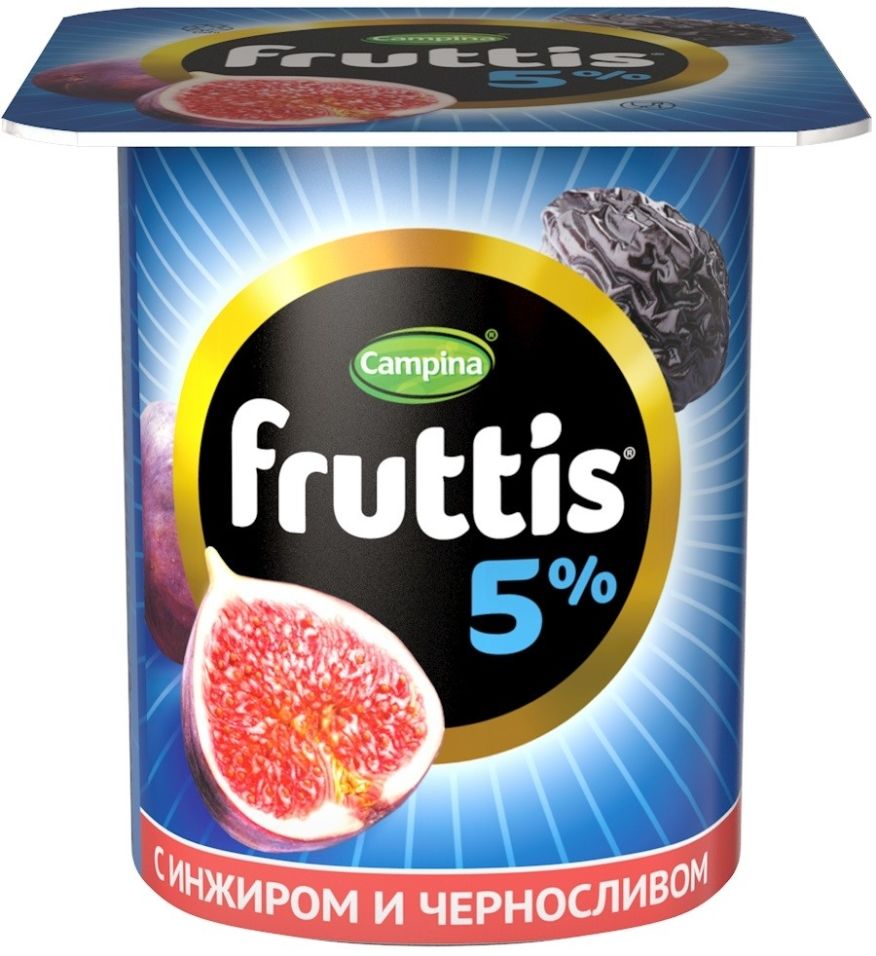 Продукт йогуртный Fruttis Инжир-чернослив и Малина-земляника 5% 115г