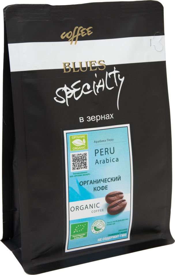 Кофе в зернах Coffe Blues Organic Перу 200г