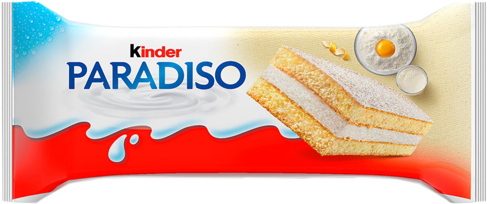 Пирожное Kinder Paradiso с молоком и лимоном 29г (упаковка 10 шт.)