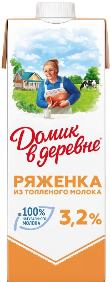 Ряженка Домик в деревне 3.2% 1л