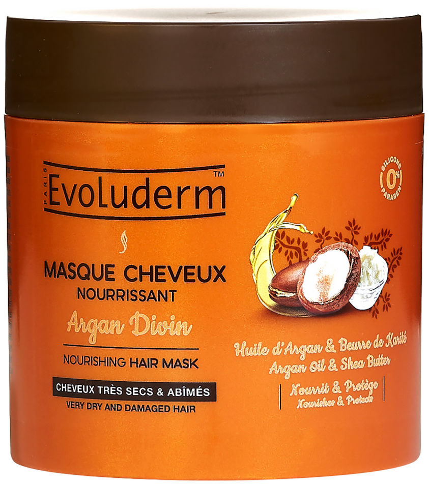 Маска для волос Evoluderm Питательная с аргановым маслом и маслом Ши 500мл