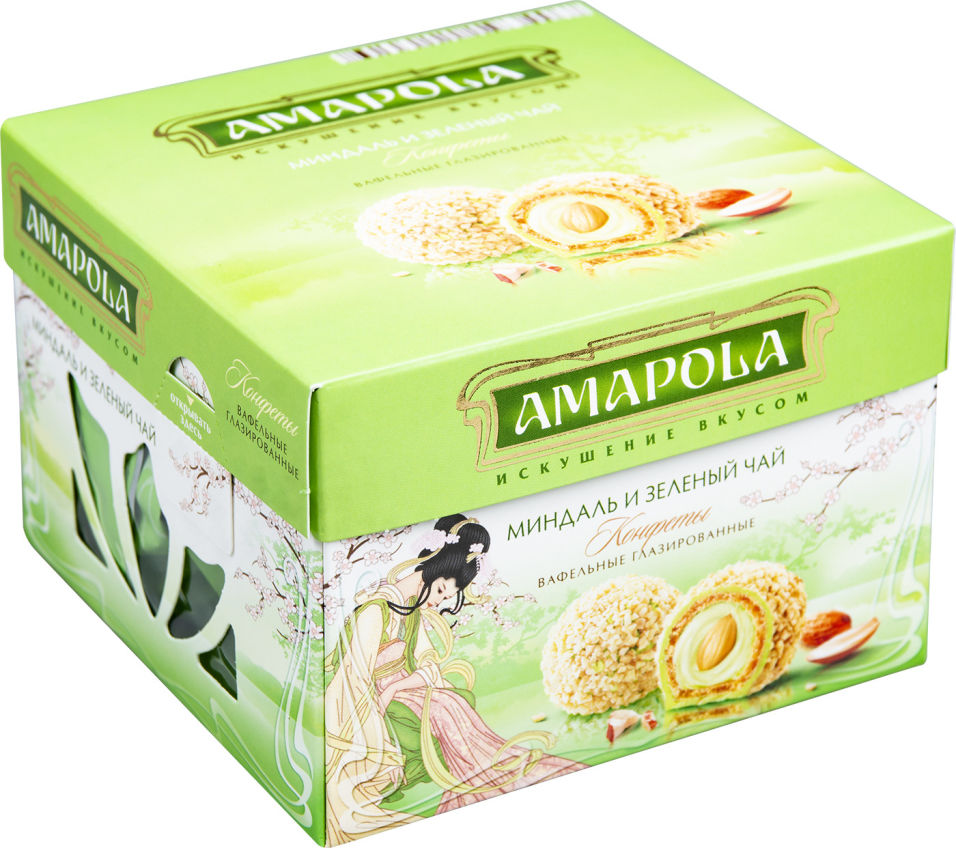 Конфеты Amapola Миндаль и Зеленый чай 100г