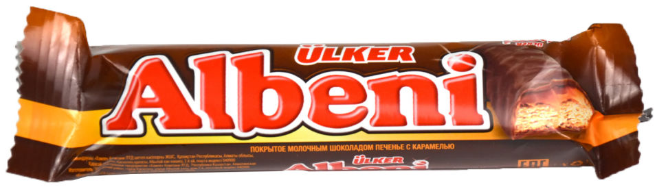 Шоколадный батончик Ulker Albeni с печеньем и карамелью 40г