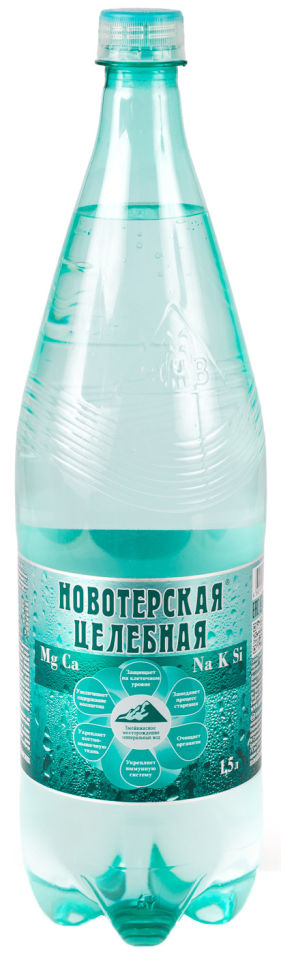 Вода Новотерская Целебная минеральная лечебно-столовая газированная 1.5л