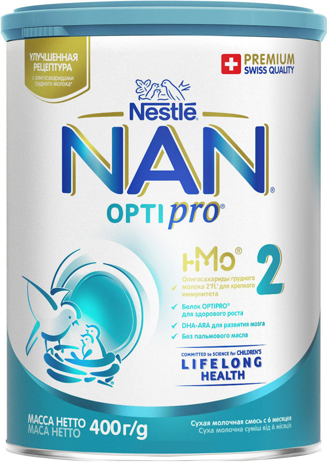 Смесь NAN 2 OPTIPRO молочная 400г