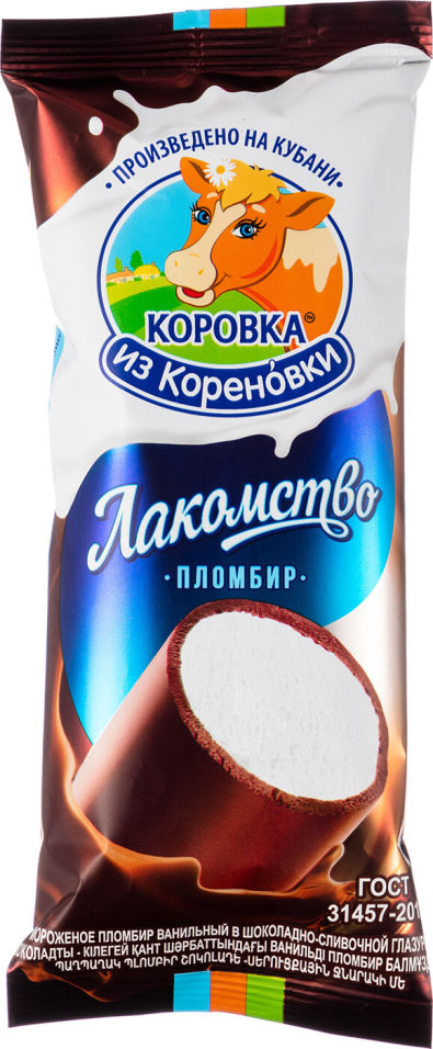 Мороженое Коровка из Кореновки в шоколадно-сливочной глазури 15% 90г