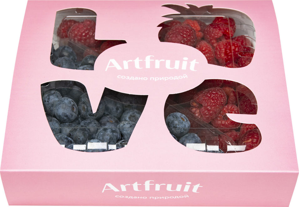 Ягодный микс Artfruit Голубика Малина 500г упаковка