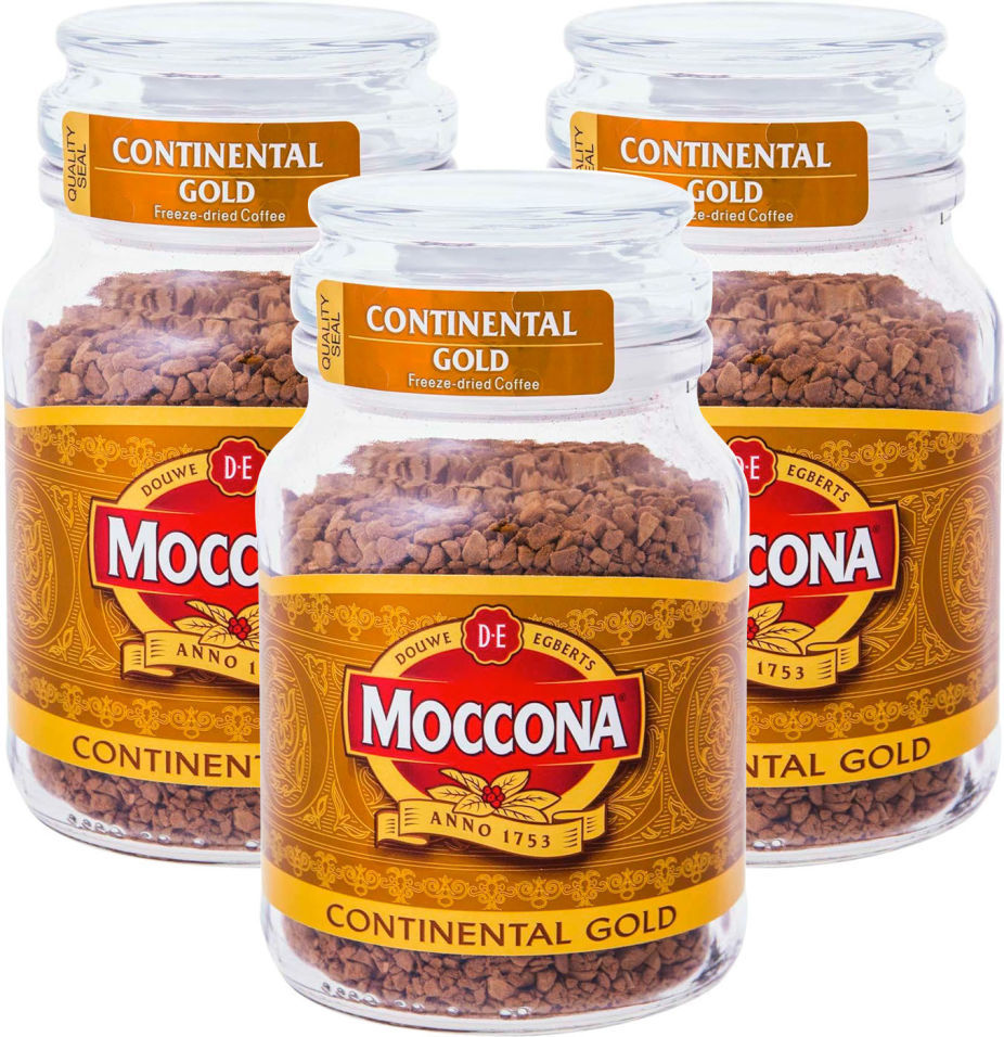 Кофе растворимый Moccona Continental Gold 95г (упаковка 3 шт.)