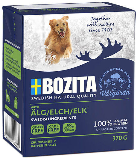 Корм для собак Bozita Elk кусочки в желе с лосем 370г