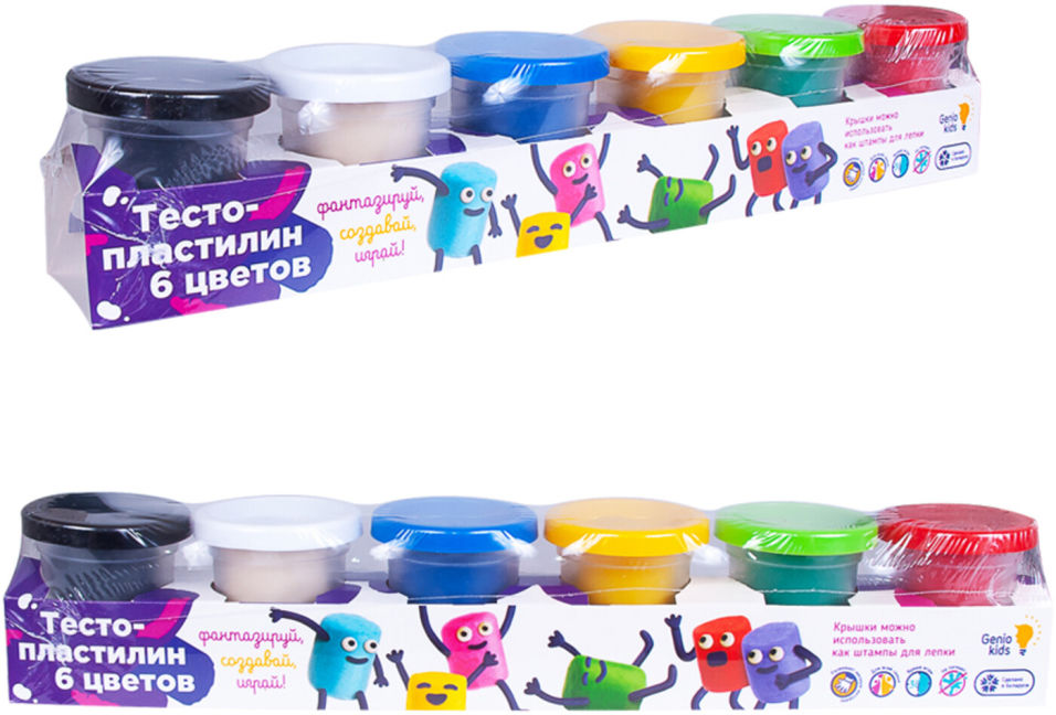 Набор для лепки Genio Kids Тесто-пластилин TA1009 6 цветов