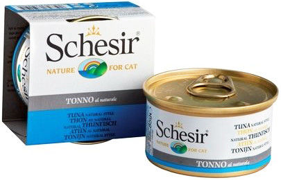 Корм для кошек Schesir Тунец в собственном соку 85г (упаковка 12 шт.)