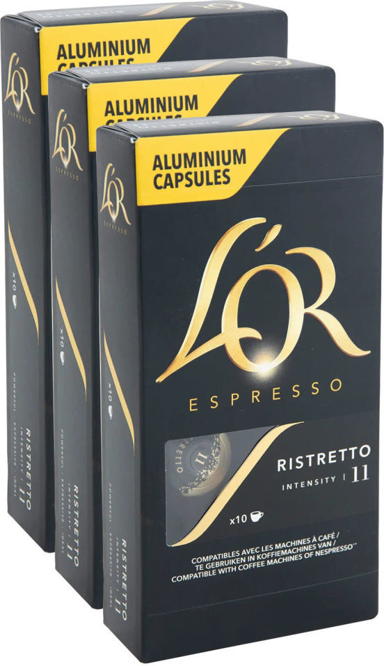 Кофе в капсулах Lor Espresso Ristretto 10шт упаковка 3 шт 945₽