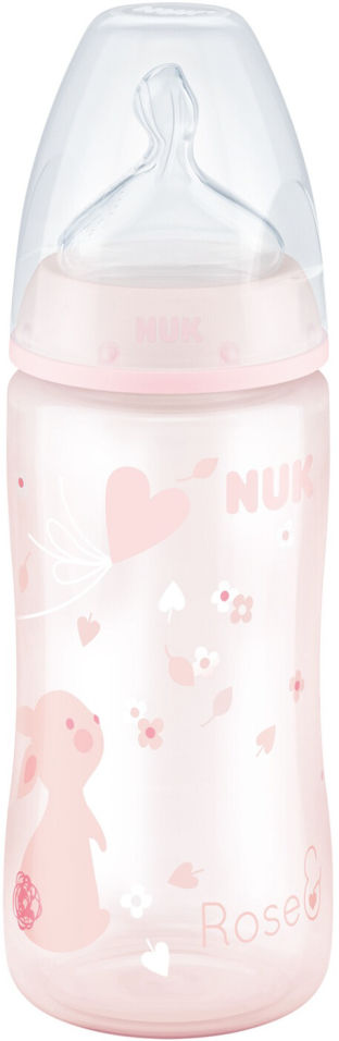 Бутылочка для кормления Nuk First Choice Baby Rose Зайчик 0 300мл 1079₽