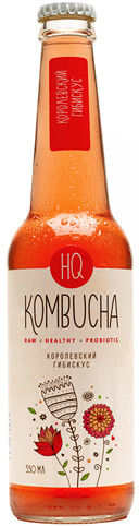 Чай черный HQ Kombucha Королевский гибискус 330мл