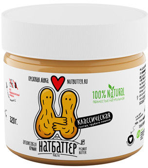 Паста Натбаттер арахисовая классическая 320г