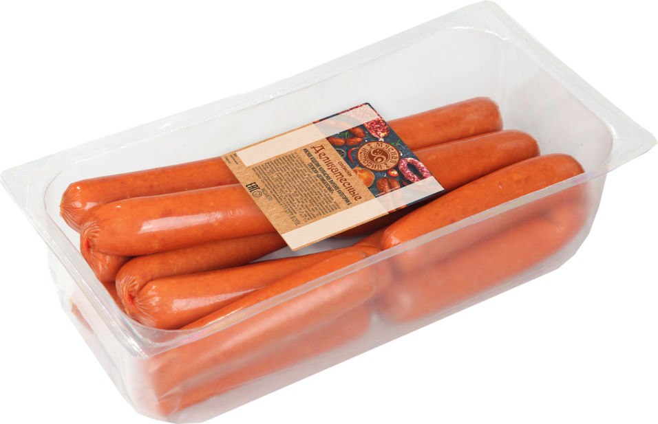 Сосиски Мясная История Деликатесные вареные 0.4-0.7кг