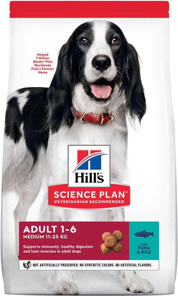 Сухой корм для собак Hills Science Plan для мелких и средних пород с тунцом и рисом 12кг Сухой корм для собак Hills Science Plan для мелких и средних пород с тунцом и рисом 12кг
