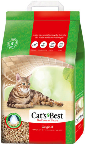 Наполнитель для кошачьего туалета Cats Best Original древесный 10л Наполнитель для кошачьего туалета Cats Best Original древесный 10л