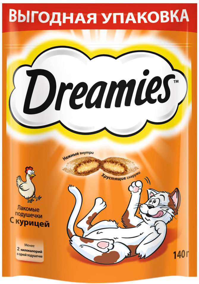 Лакомство для кошек Dreamies с курицей 140г Лакомство для кошек Dreamies с курицей 140г