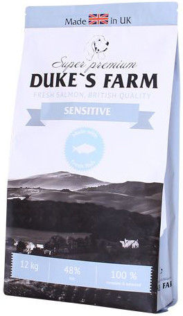 Сухой корм для собак Dukes Farm Sensitive Лосось 12кг