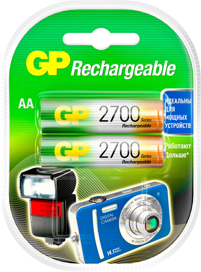 Отзывы о Аккумуляторы GP UC2 1.2V 2700mAh AA 2шт Отзывы о Аккумуляторы GP UC2 1.2V 2700mAh AA 2шт