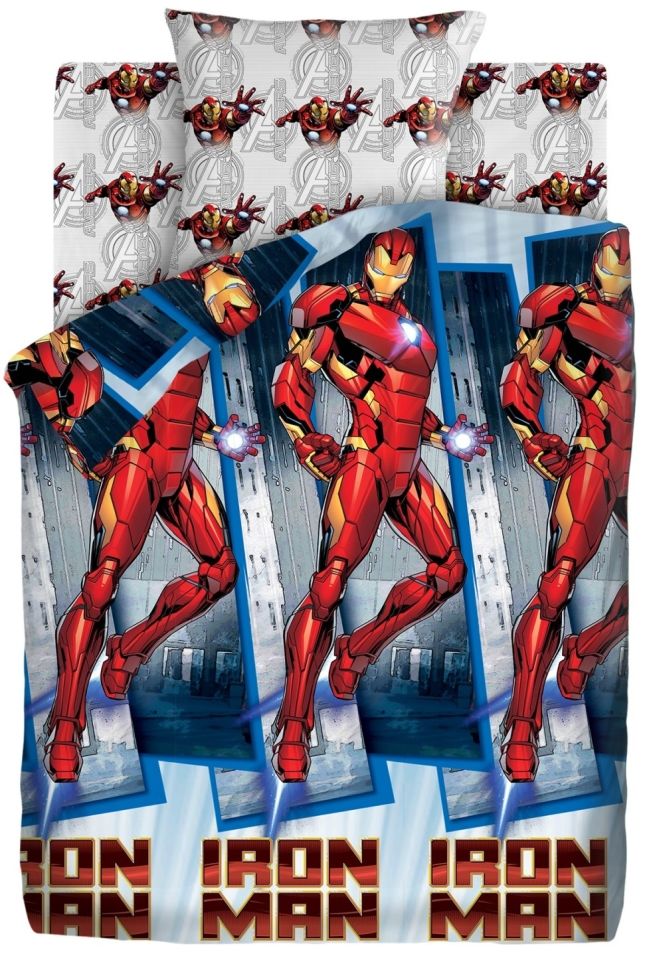 Комплект постельного белья Непоседа Мстители Железный человек 1.5-спальный наволочка 70*70см