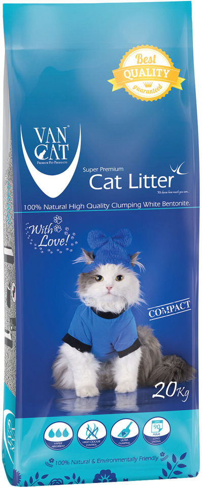 Наполнитель для кошачьего туалета Van Cat комкующийся 20кг