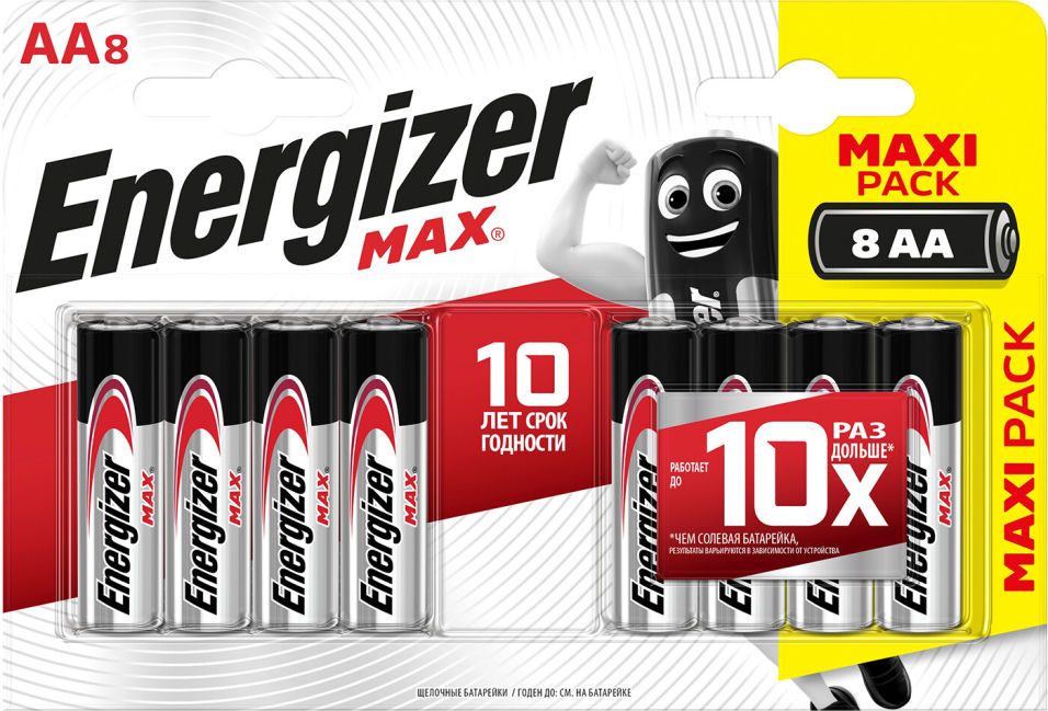 Отзывы о Батарейки Energizer Max + Power Seal AA 8шт