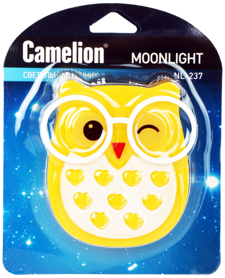 Ночник Camelion NL-237 Сова LED 220В с выключателем