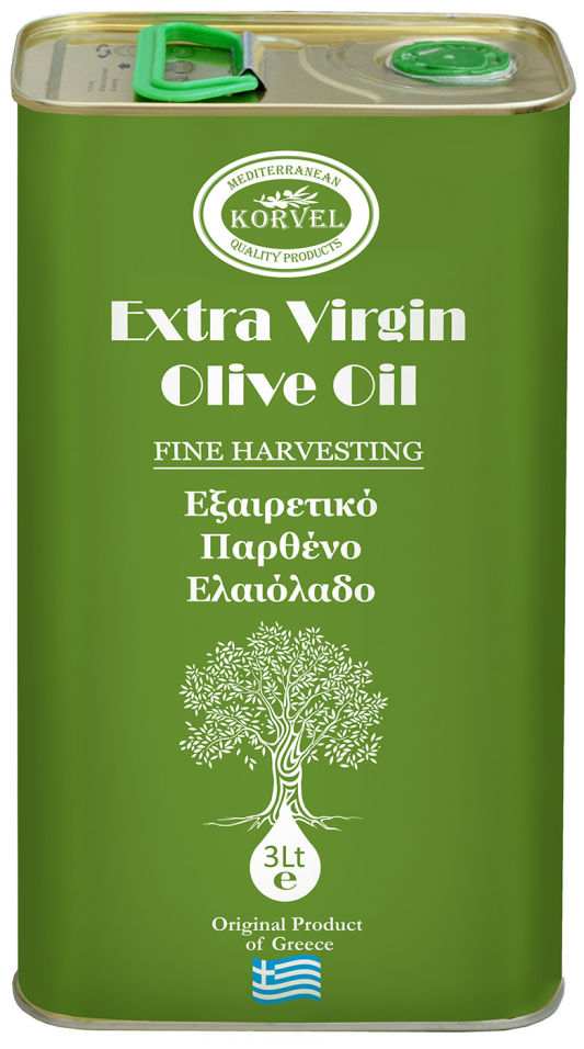 Масло оливковое Korvel Extra Virgin 3л