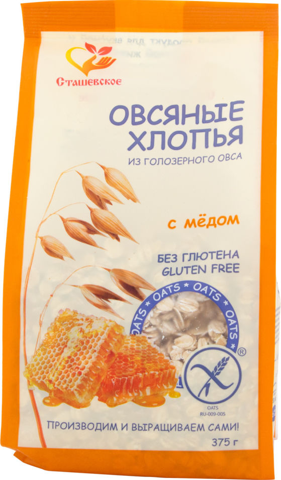 Хлопья Сташевское Овсяные с медом 375г