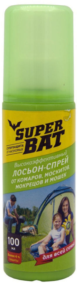 Лосьон-спрей от комаров SuperBAT 100мл