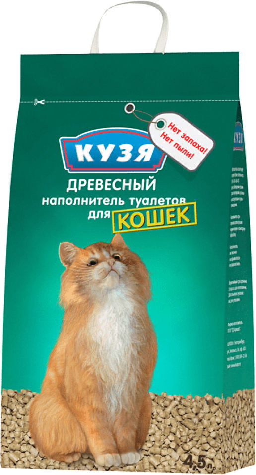 Наполнитель для кошачьего туалета Кузя древесный 4.5л Наполнитель для кошачьего туалета Кузя древесный 4.5л