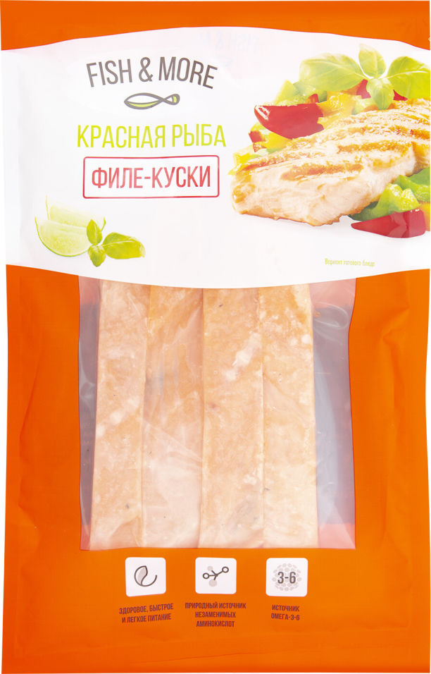 Лосось Fish & More атлантический филе-кусок замороженный 500г