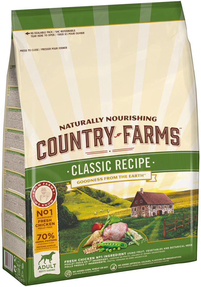 Сухой корм для собак Country Farms Classic Recipe с курицей 2.5кг Сухой корм для собак Country Farms Classic Recipe с курицей 2.5кг
