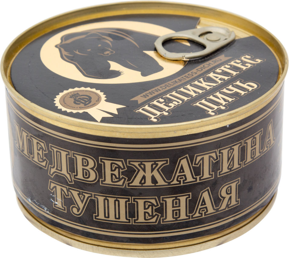 Медвежатина Деликатес Дичь тушеная 325г