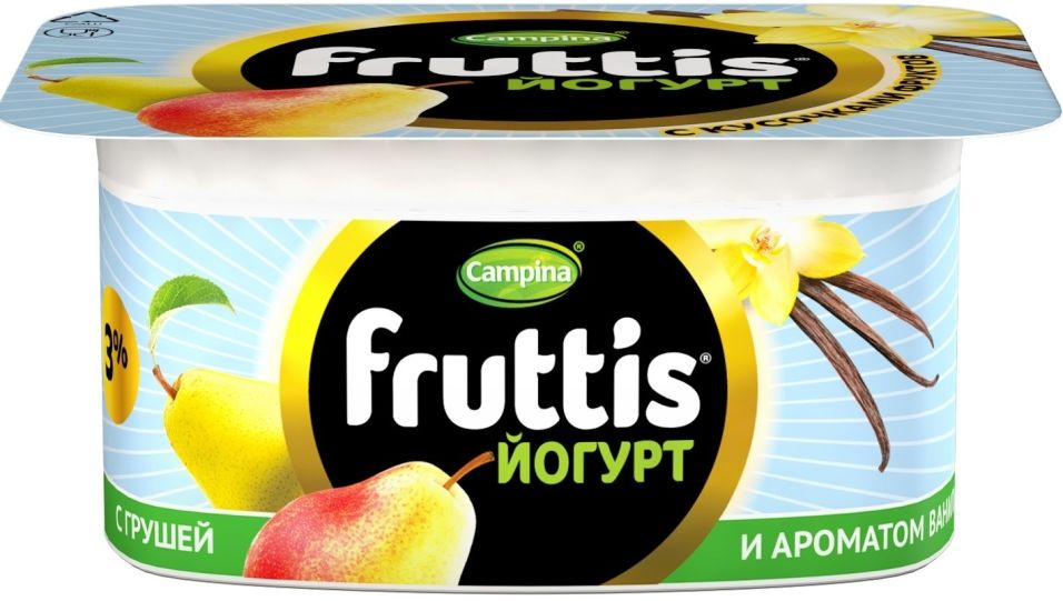 Отзывы о Йогурте Fruttis с малиной и с грушей-ванилью 3% 110г Отзывы о Йогурте Fruttis с малиной и с грушей-ванилью 3% 110г