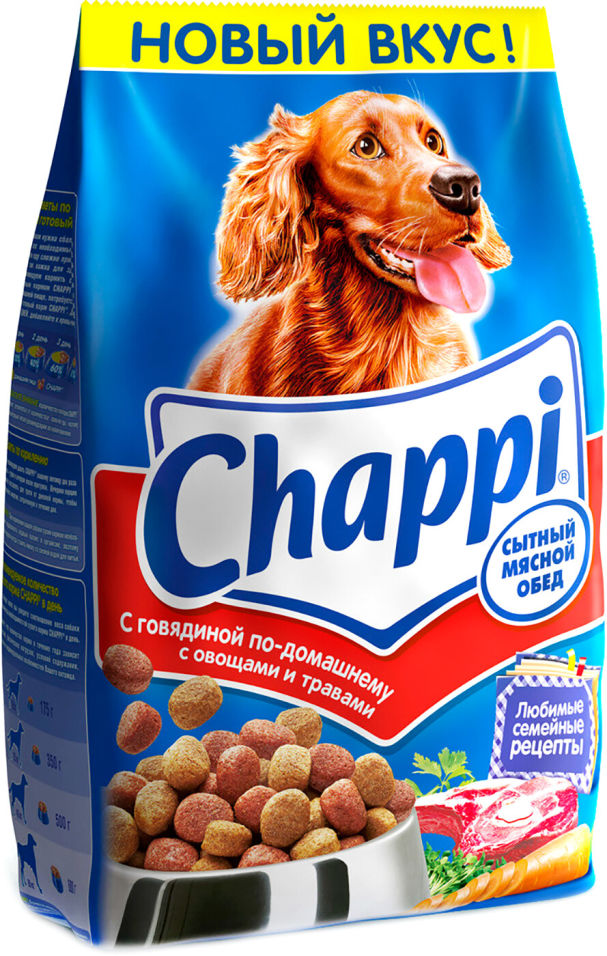 Сухой корм для собак Chappi Сытный мясной обед с говядиной по-домашнему 2.5кг Сухой корм для собак Chappi Сытный мясной обед с говядиной по-домашнему 2.5кг