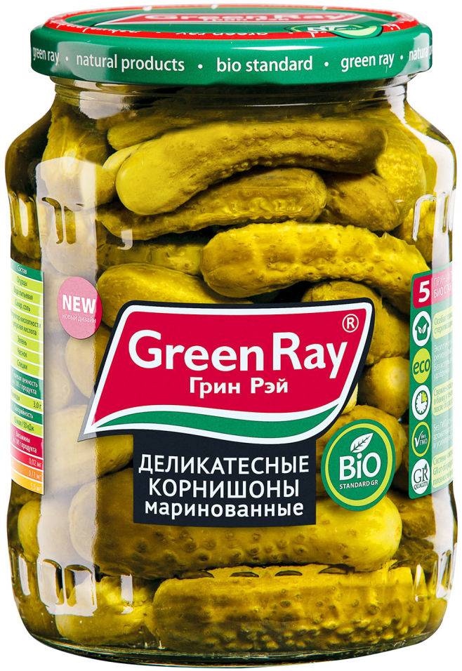 Корнишоны Green Ray Деликатесные 720мл