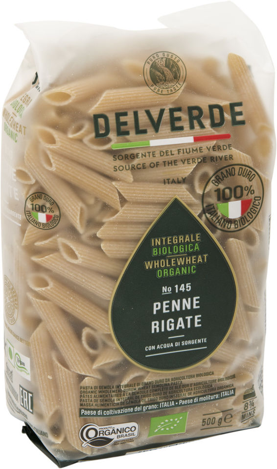 Макароны Delverde Penne Rigate Biologica №145 500г
