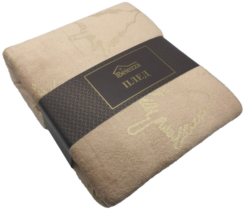 Плед Belezza Лес в золоте бежевый 180х200см
