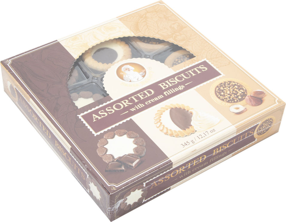 Печенье Santa Bakery Бискотти Ассорти с кремовыми начинками 345г