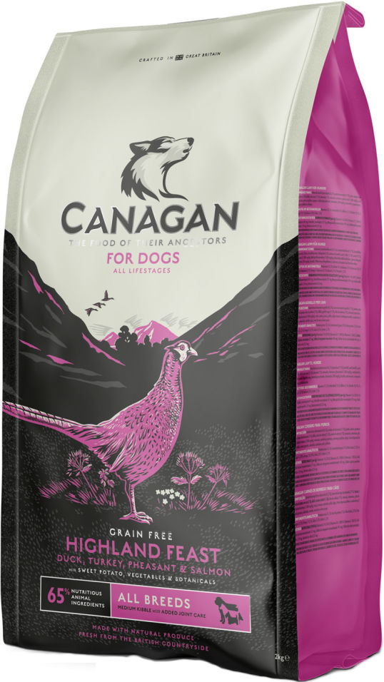 Сухой корм для собак Canagan Highland Feast для всех пород Утка Фазан 12кг Сухой корм для собак Canagan Highland Feast для всех пород Утка Фазан 12кг