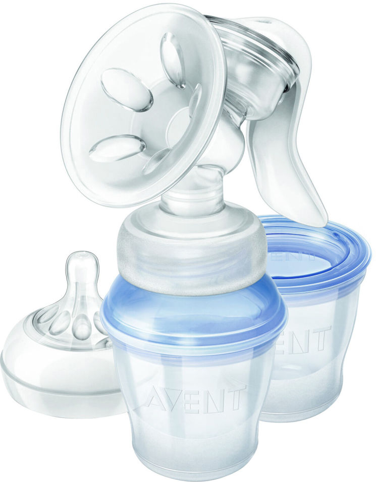 Молокоотсос ручной Philips Avent Natural SCF330/40 с крышкой для бутылочки