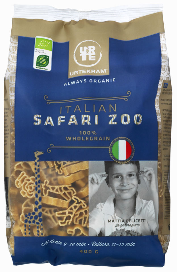 Паста Urtekra Сафари детская органическая 400г