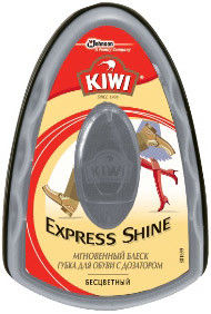 Губка для обуви Kiwi Express Shine с дозатором Бесцветная 7мл