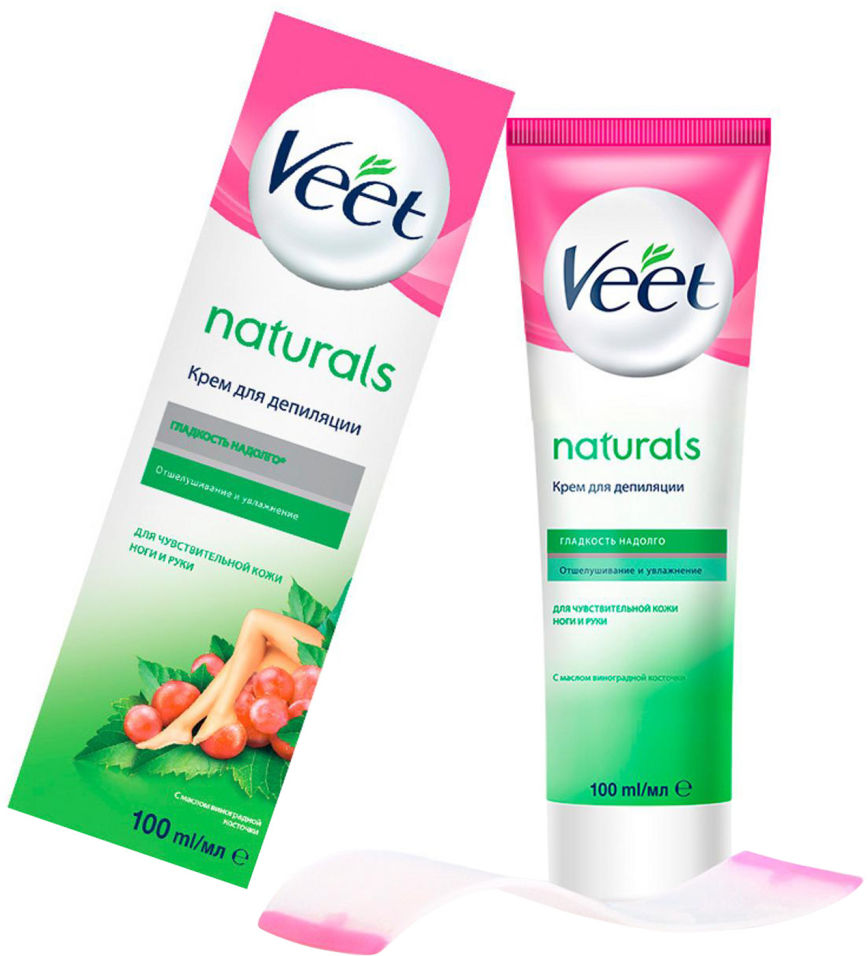 Крем для депиляции Veet Naturals с маслом виноградной косточки 100мл